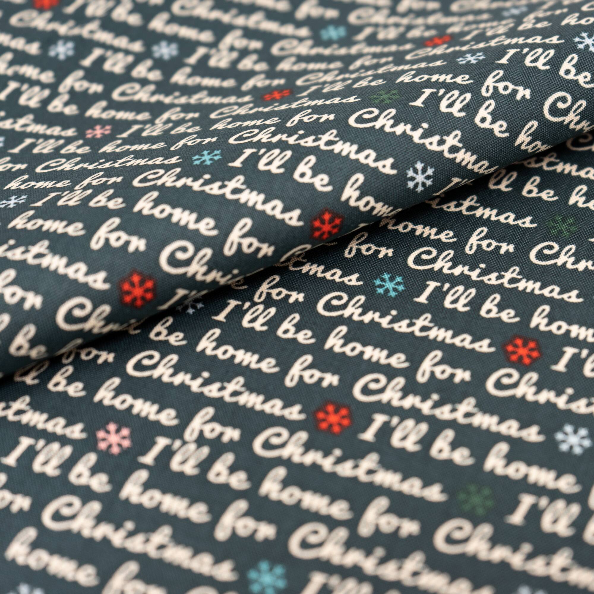 SINGER Christmas Holiday Words Cotton Fabric